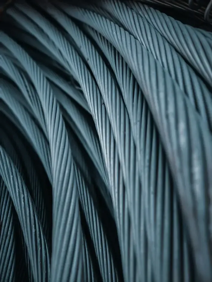 Close-up of a coil of wire
