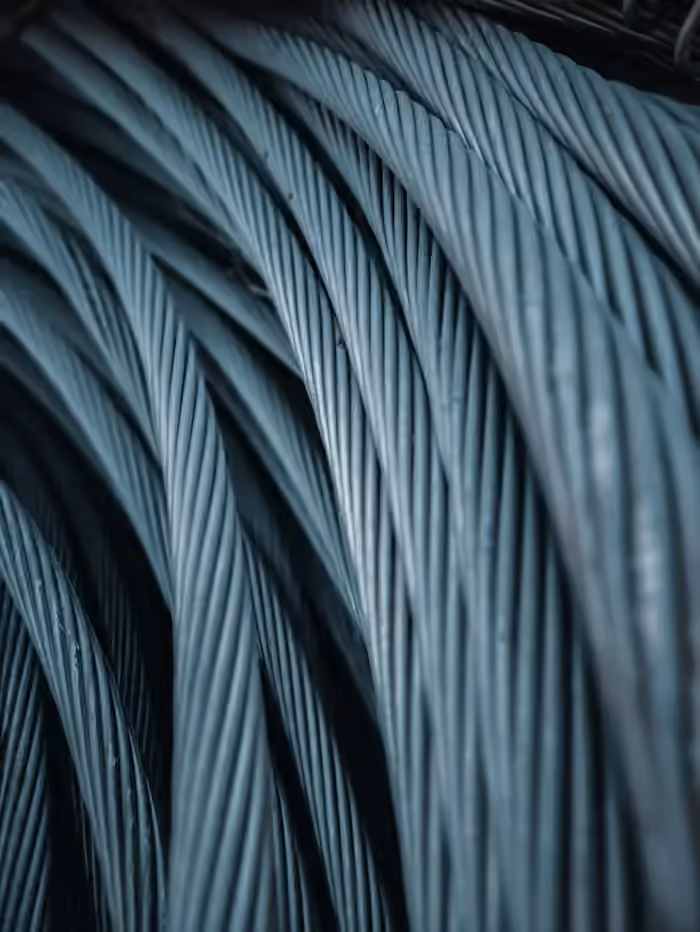 Close-up of a coil of wire